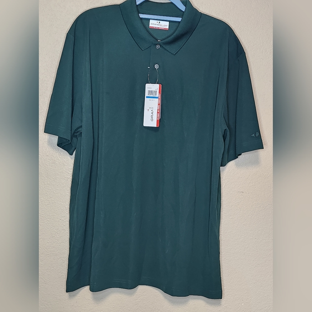 Grand Slam Performance Mens Dark Green Polo Size XL